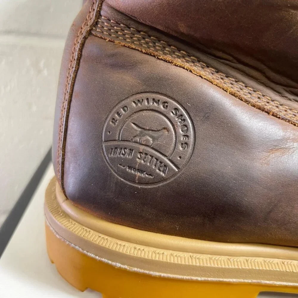 Red Wing Irish Setter 83614 Waterproof Brown Nubuck Safety Work Boots Men's 11 D